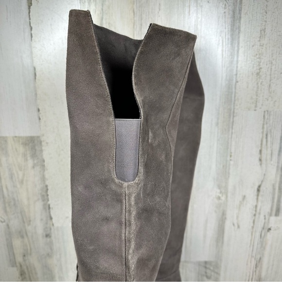 Halogen Noble Over The Knee Heeled Boots Grey Suede #1397 - Picture 12 of 15